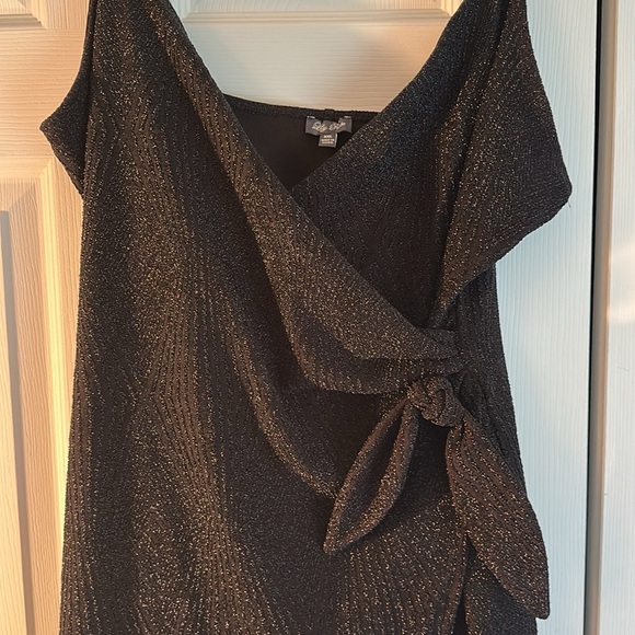 Lily Rose Black Wrap Dress size XXL - Picture 3 of 5